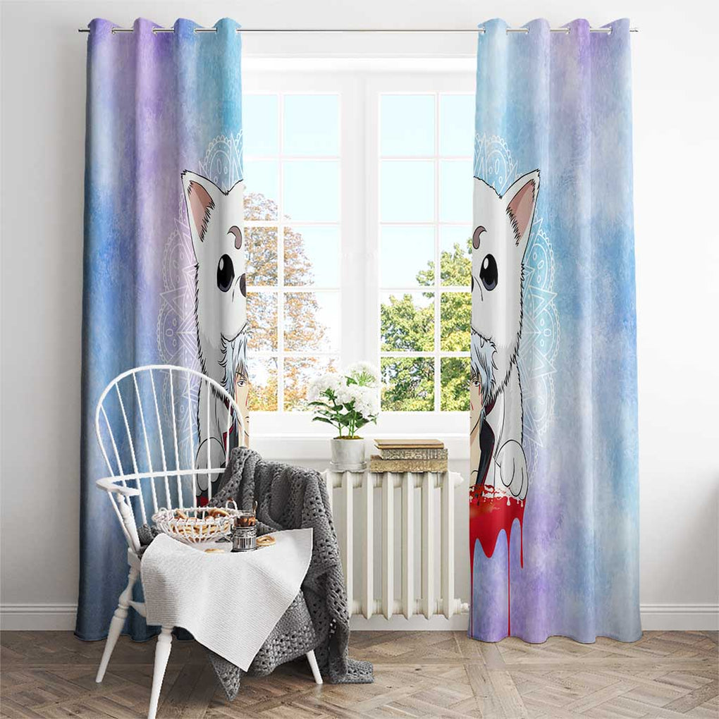 Gintoki and Sadaharu Gintama Window Curtain Mable Style