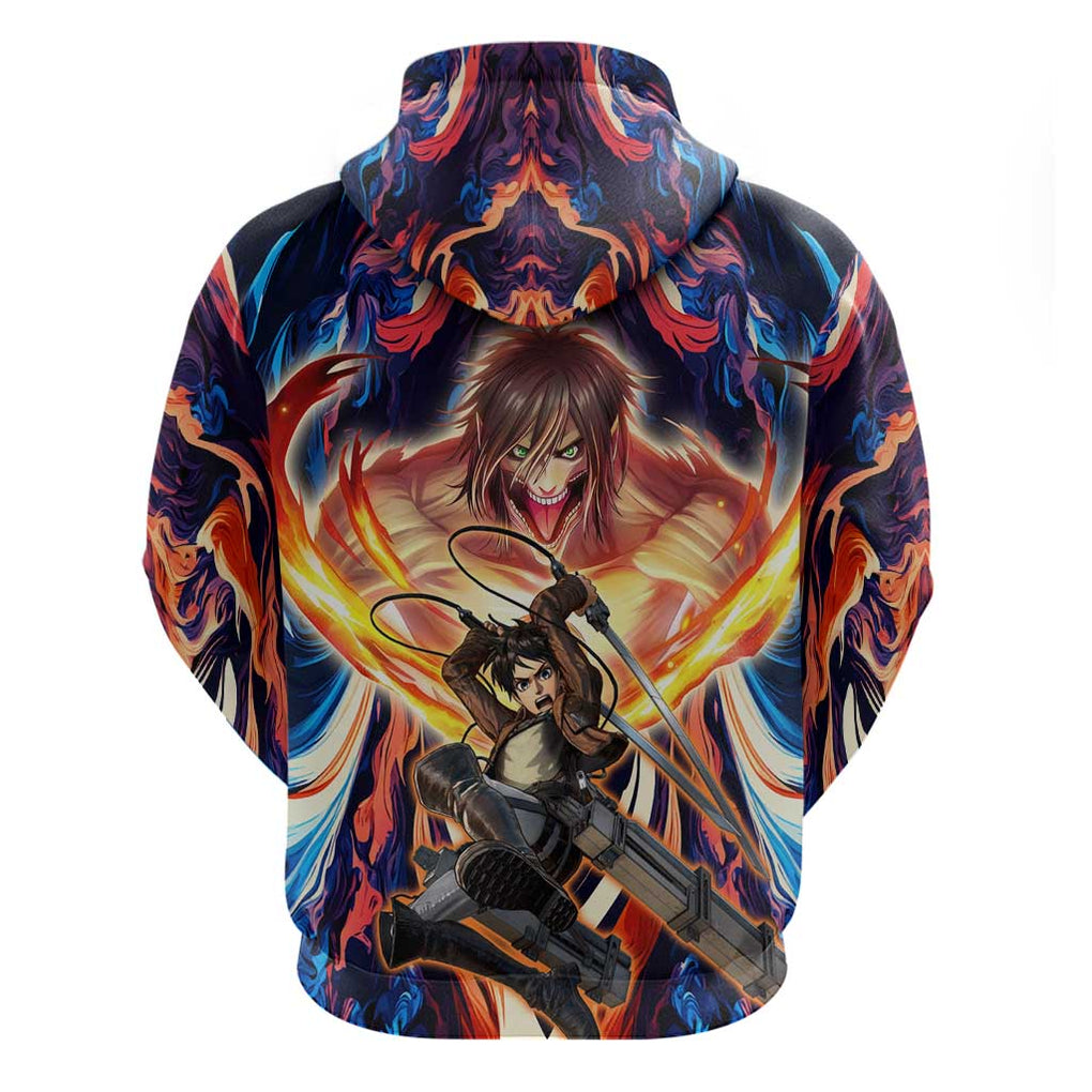 Trippy Eren Yeager Attack on Titan Hoodie Trippy Style