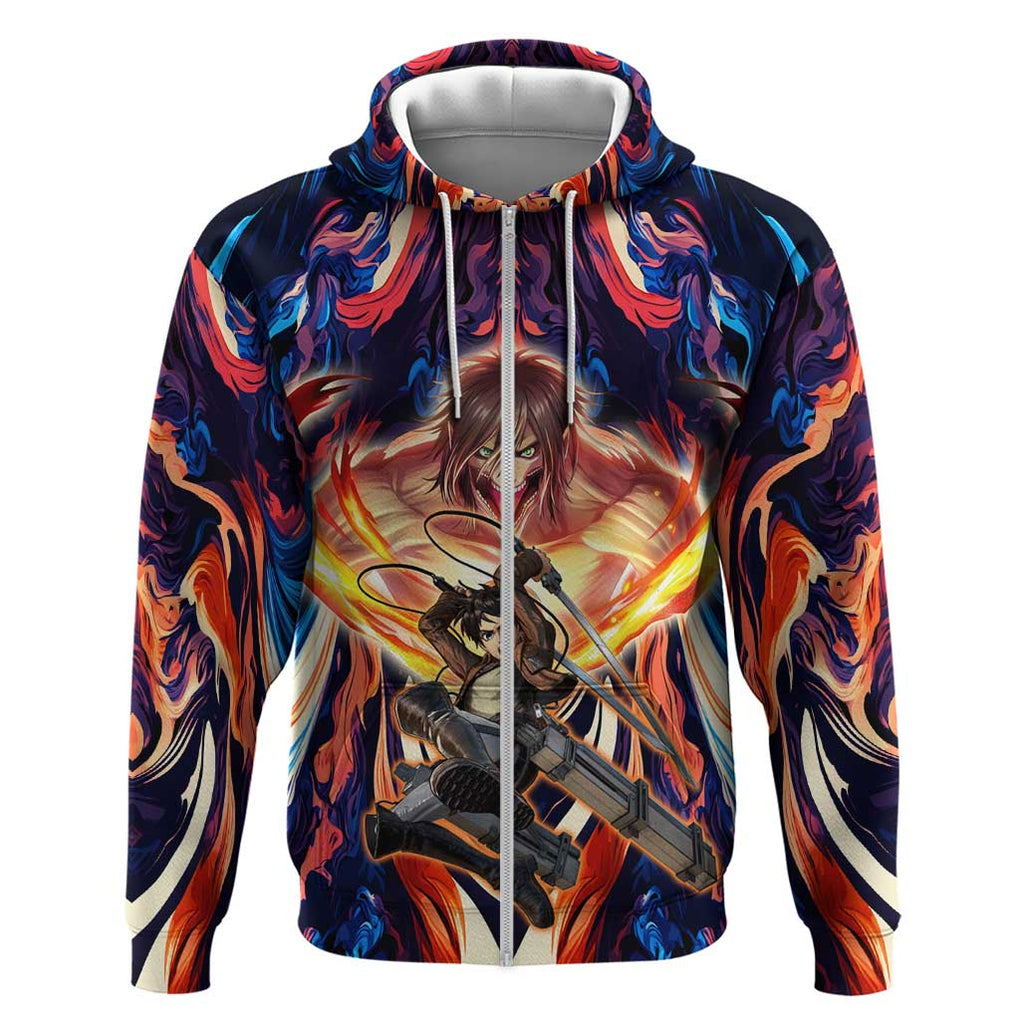 Trippy Eren Yeager Attack on Titan Hoodie Trippy Style