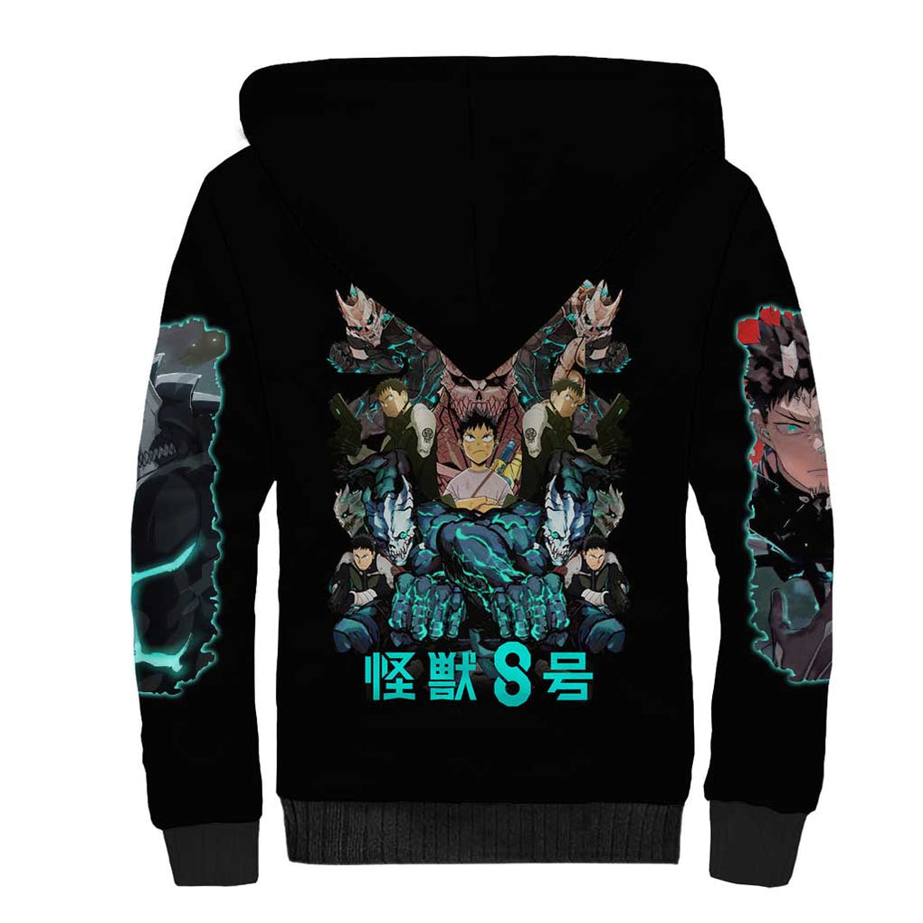 Hibino Kafka Kaiju No. 8 Sherpa Hoodie Anime Style
