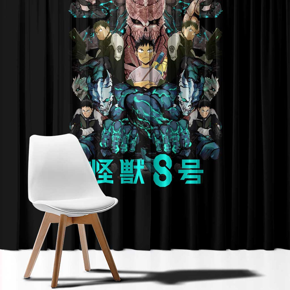 Hibino Kafka Kaiju No. 8 Window Curtain Anime Style