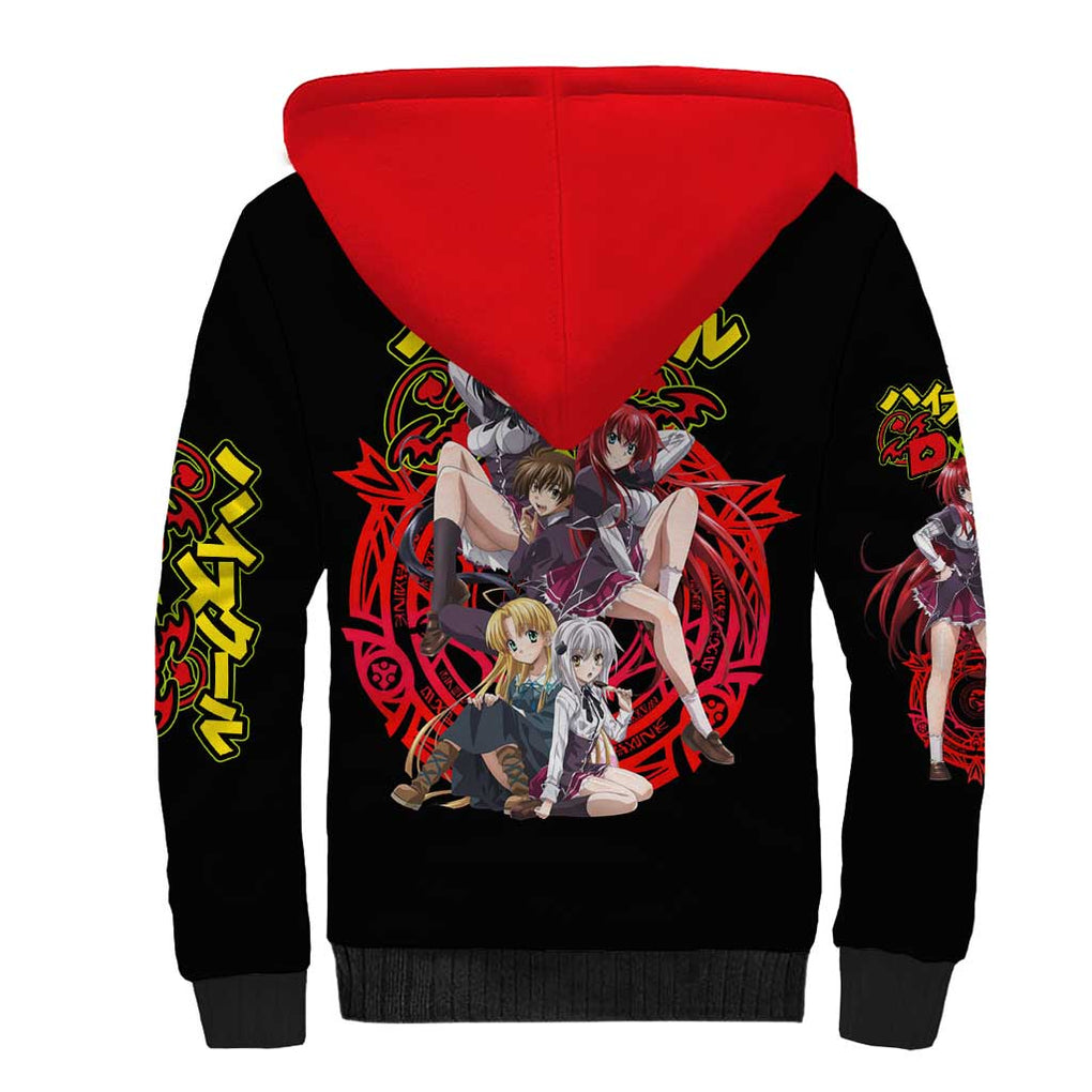 High School DXD Sherpa Hoodie Anime Style