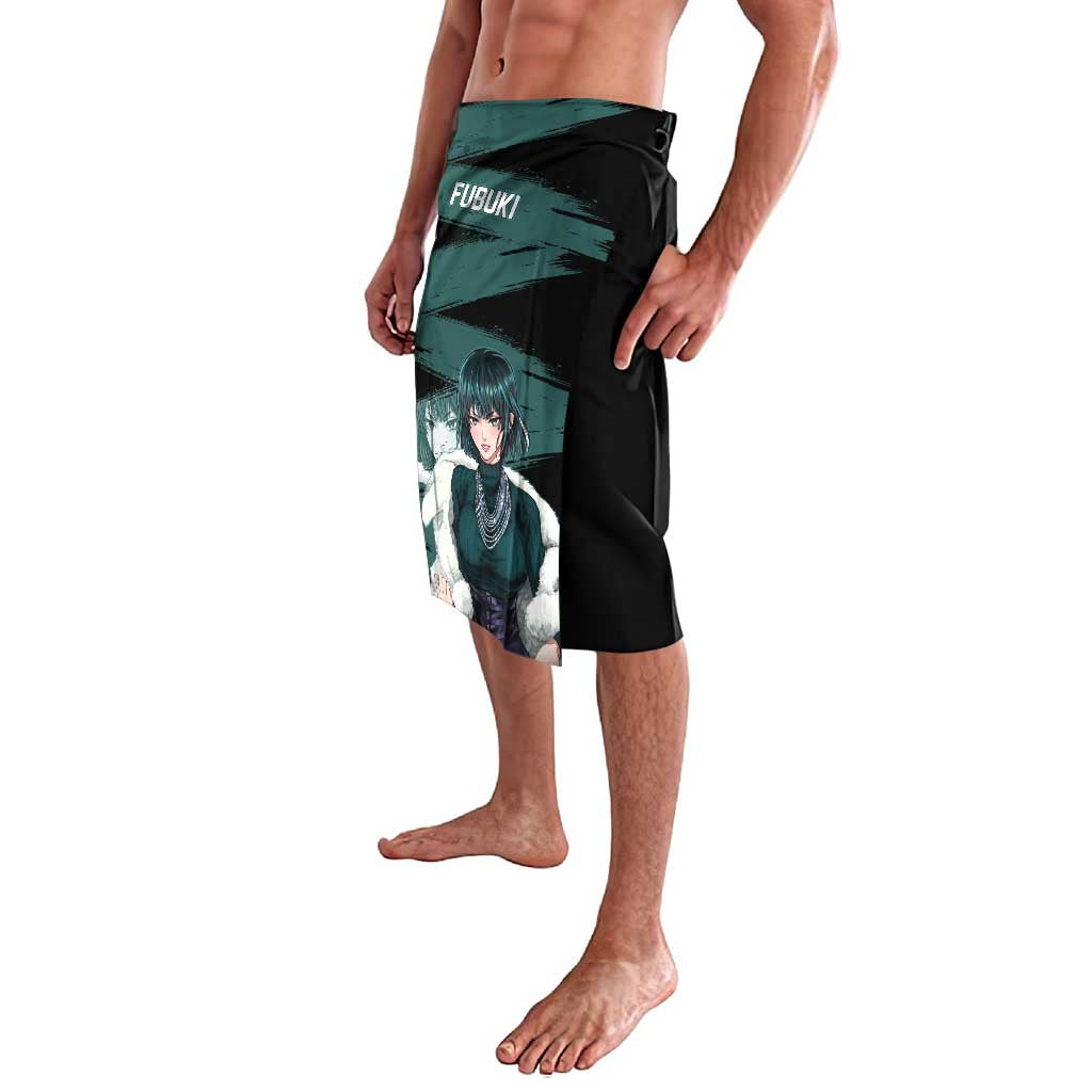 Fubuki One Punch Man Anime Teal and Black Theme Lavalava with Elegant Psychic Pose and Cool Urban Style - The Mazicc