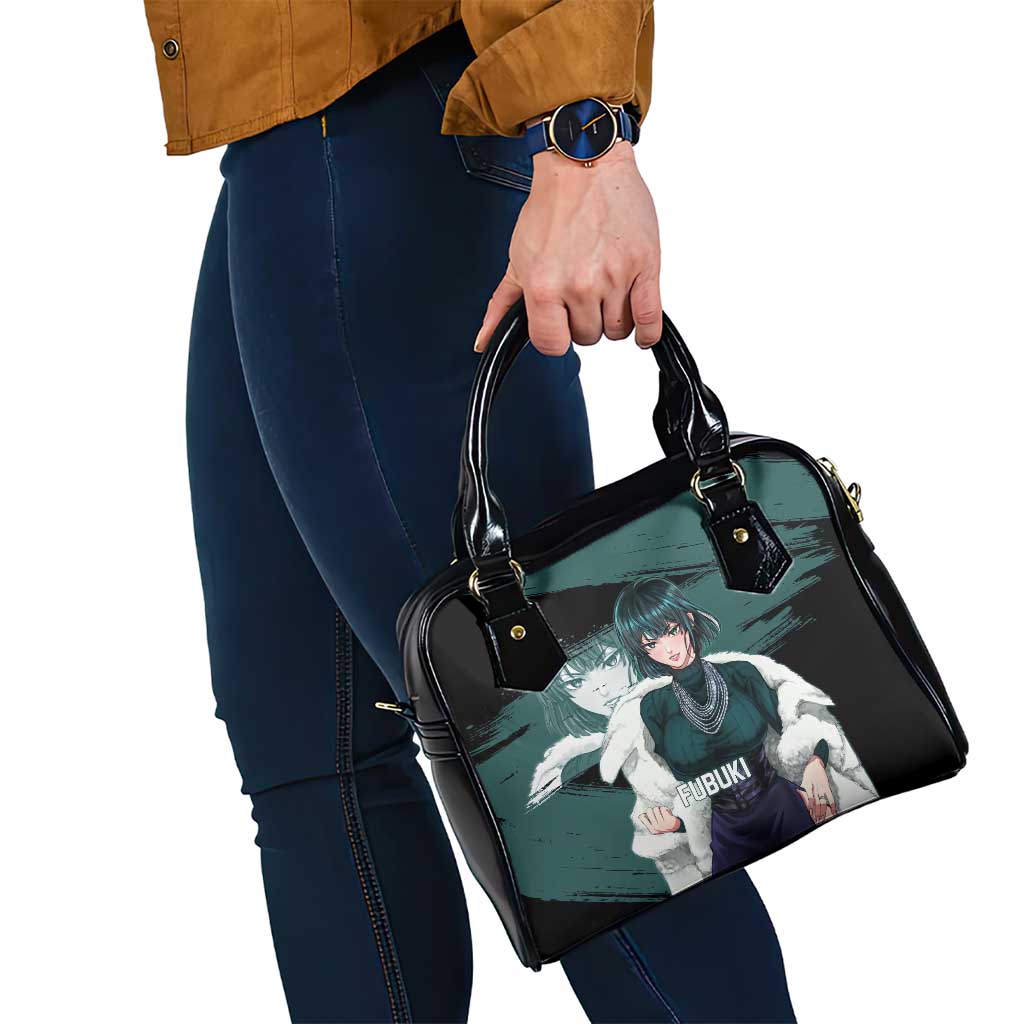 Fubuki One Punch Man Anime Teal and Black Theme Shoulder Handbag with Elegant Psychic Pose and Cool Urban Style - The Mazicc