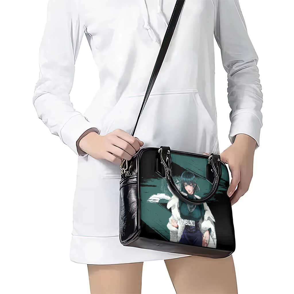 Fubuki One Punch Man Anime Teal and Black Theme Shoulder Handbag with Elegant Psychic Pose and Cool Urban Style - The Mazicc