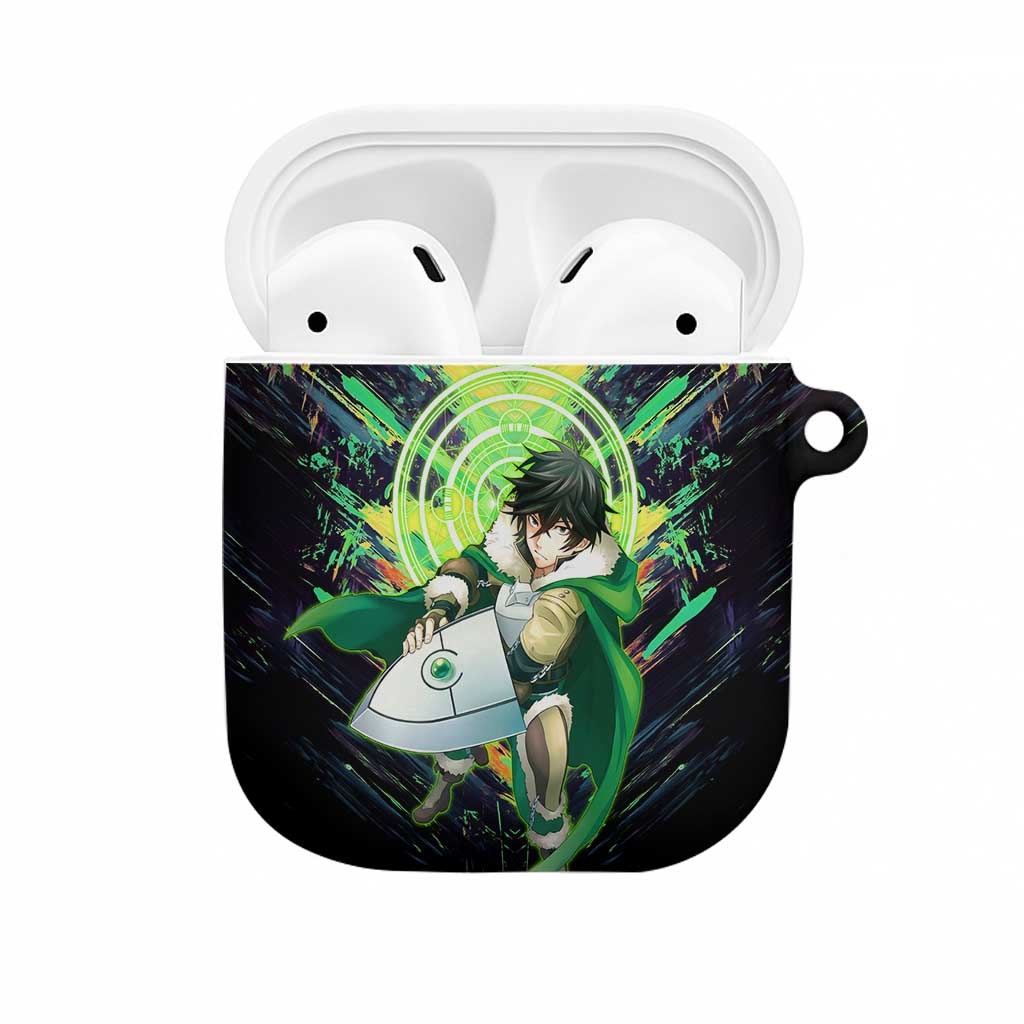 Naofumi The Rising of the Shield Hero AirPods Case with Dynamic Combat Pose and Energy Circles - The Mazicc