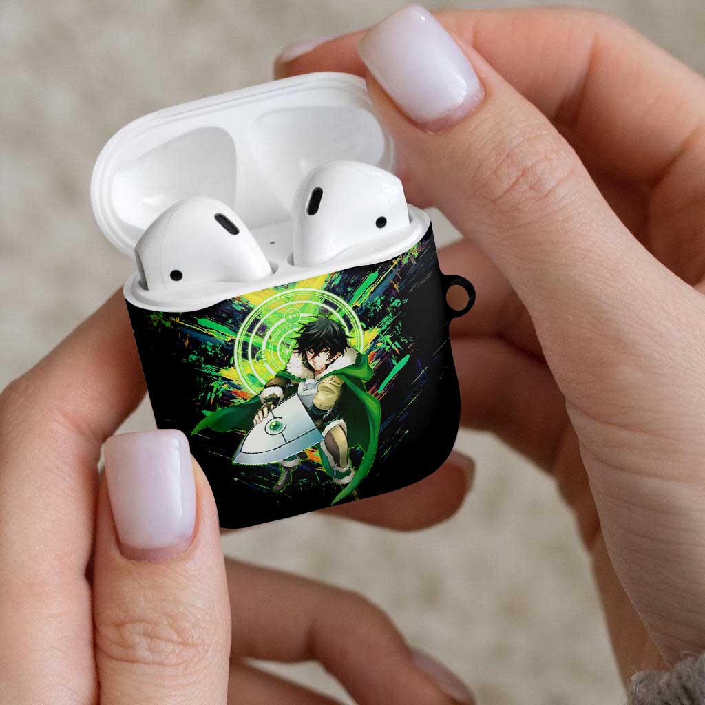 Naofumi The Rising of the Shield Hero AirPods Case with Dynamic Combat Pose and Energy Circles - The Mazicc