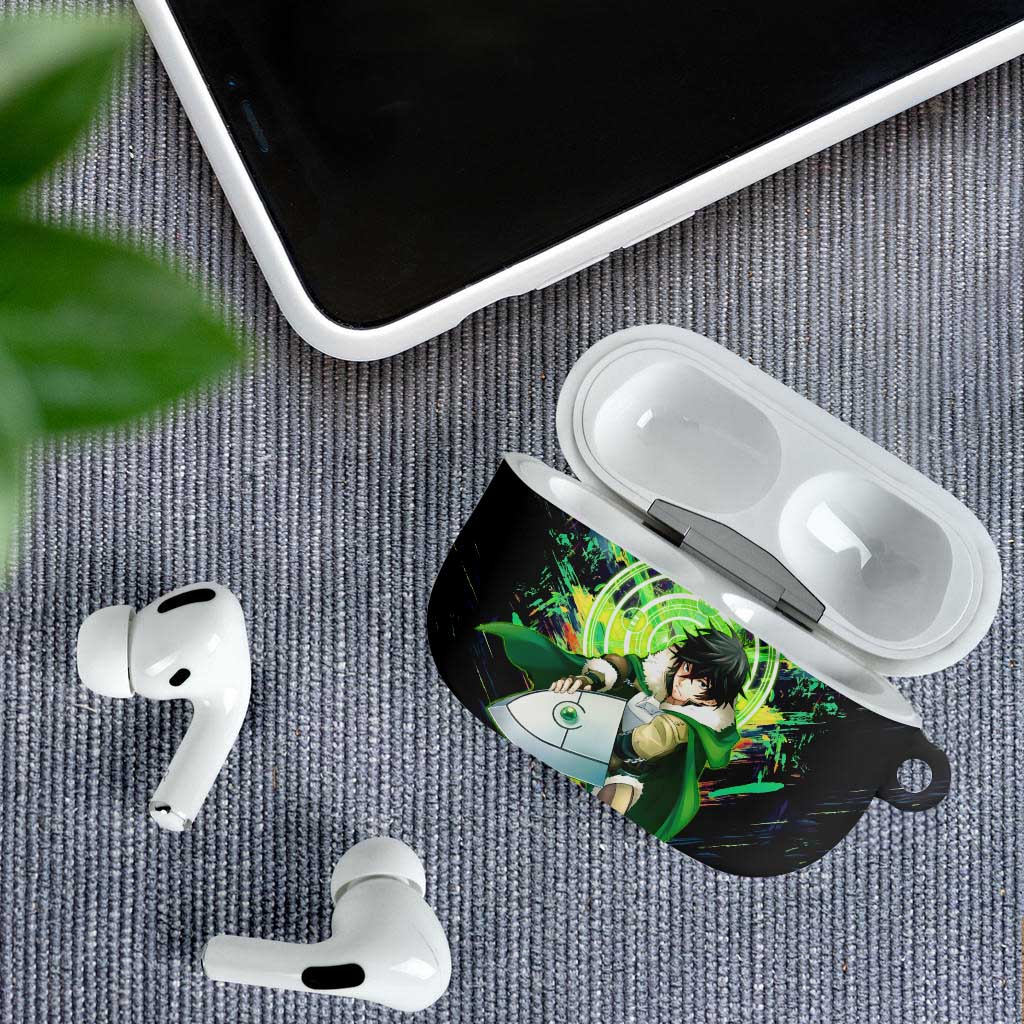 Naofumi The Rising of the Shield Hero AirPods Case with Dynamic Combat Pose and Energy Circles - The Mazicc