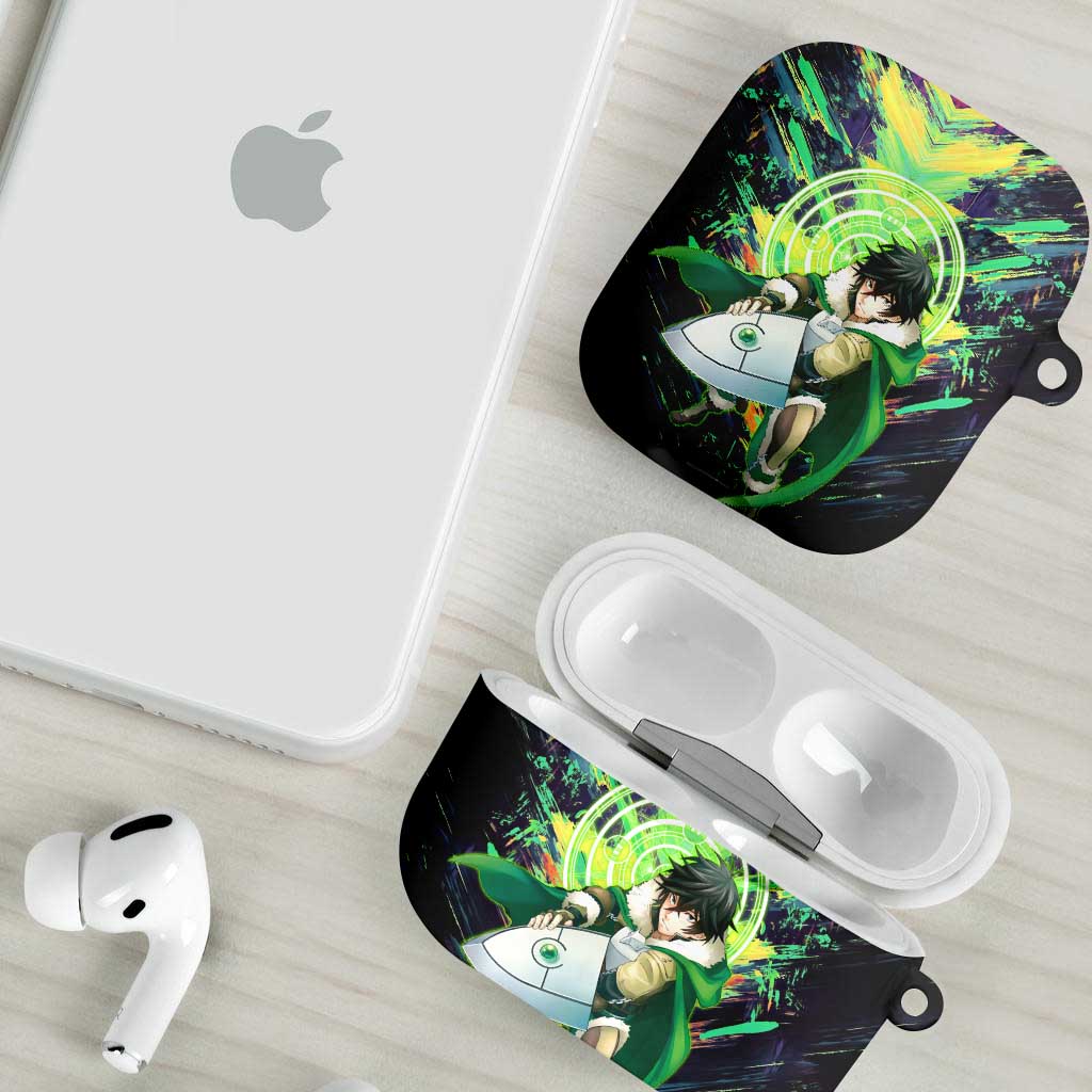 Naofumi The Rising of the Shield Hero AirPods Case with Dynamic Combat Pose and Energy Circles - The Mazicc