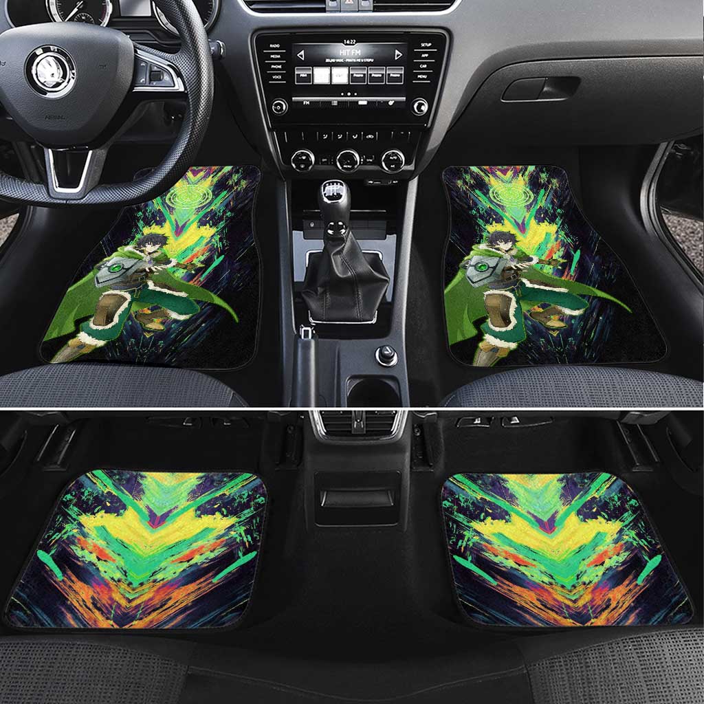 Naofumi The Rising of the Shield Hero Car Mats with Dynamic Combat Pose and Energy Circles - The Mazicc