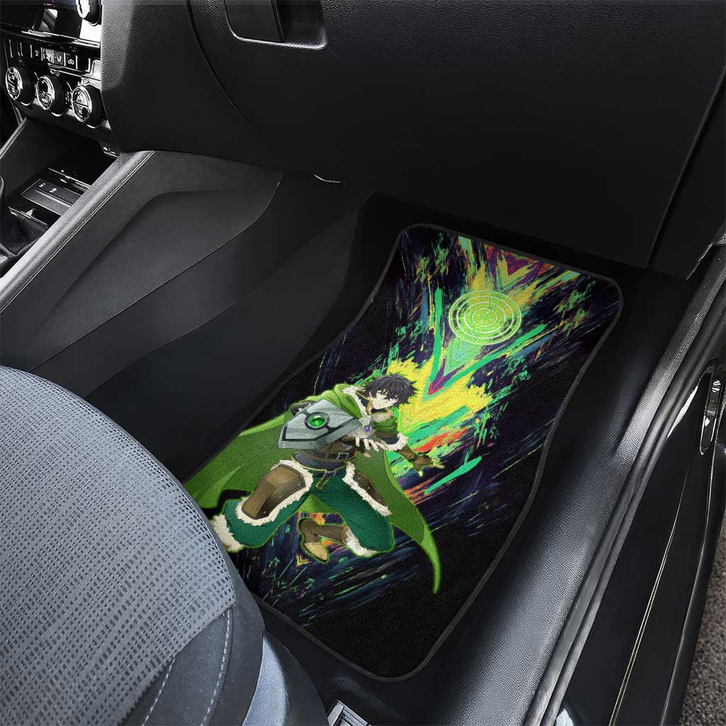 Naofumi The Rising of the Shield Hero Car Mats with Dynamic Combat Pose and Energy Circles - The Mazicc