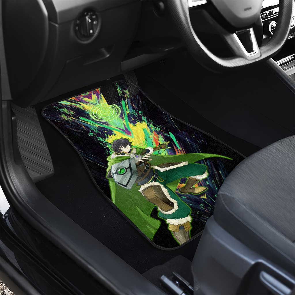 Naofumi The Rising of the Shield Hero Car Mats with Dynamic Combat Pose and Energy Circles - The Mazicc