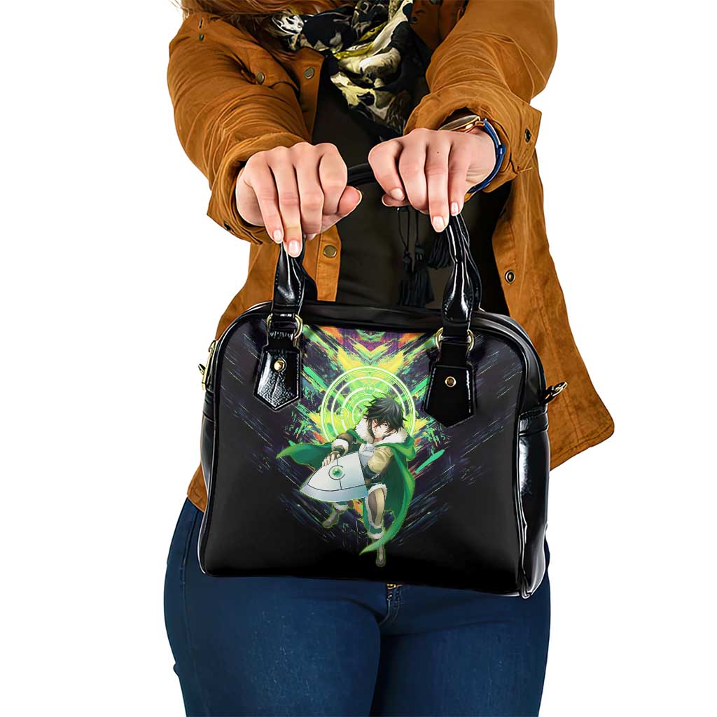 Naofumi The Rising of the Shield Hero Shoulder Handbag with Dynamic Combat Pose and Energy Circles - The Mazicc