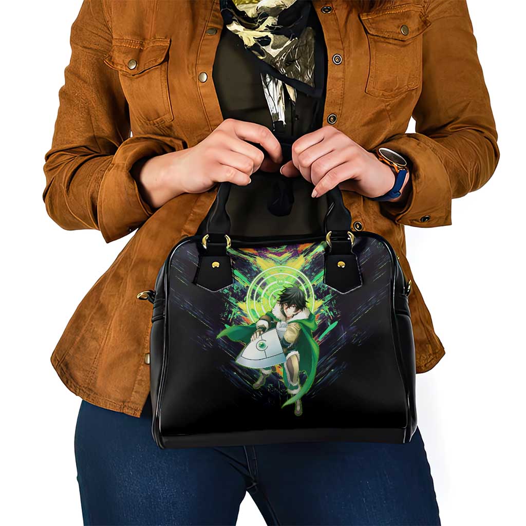 Naofumi The Rising of the Shield Hero Shoulder Handbag with Dynamic Combat Pose and Energy Circles - The Mazicc