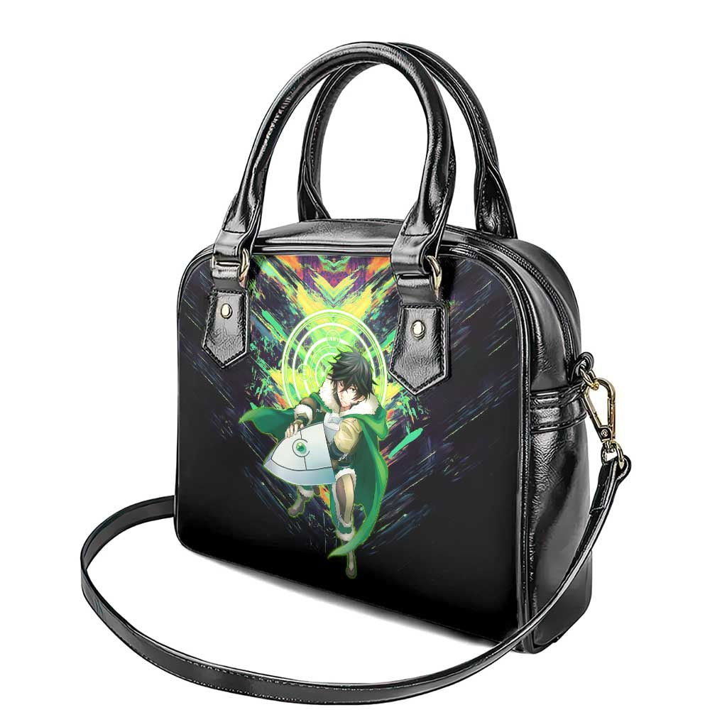 Naofumi The Rising of the Shield Hero Shoulder Handbag with Dynamic Combat Pose and Energy Circles - The Mazicc