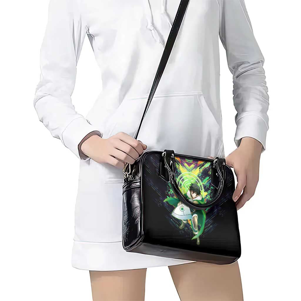 Naofumi The Rising of the Shield Hero Shoulder Handbag with Dynamic Combat Pose and Energy Circles - The Mazicc