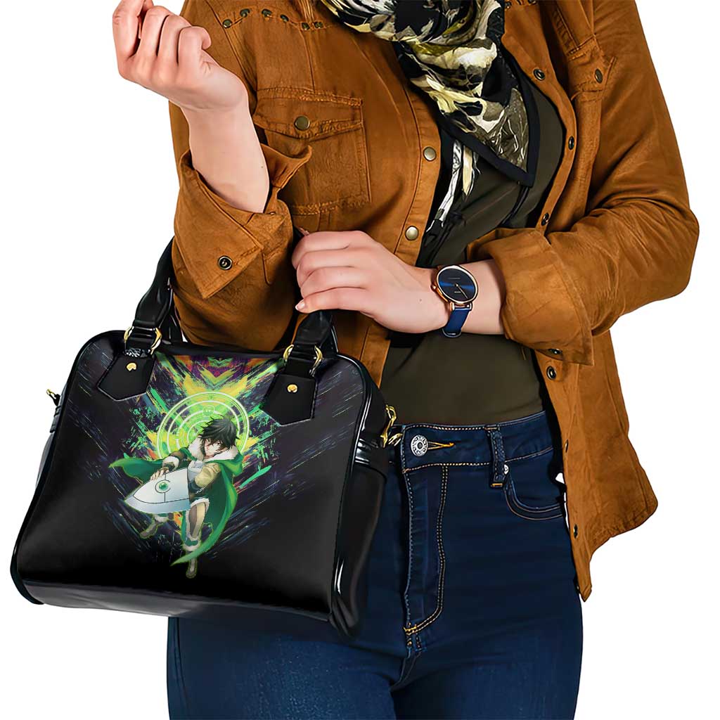 Naofumi The Rising of the Shield Hero Shoulder Handbag with Dynamic Combat Pose and Energy Circles - The Mazicc