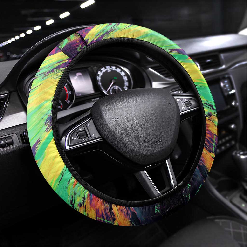 Naofumi The Rising of the Shield Hero Steering Wheel Cover with Dynamic Combat Pose and Energy Circles - The Mazicc