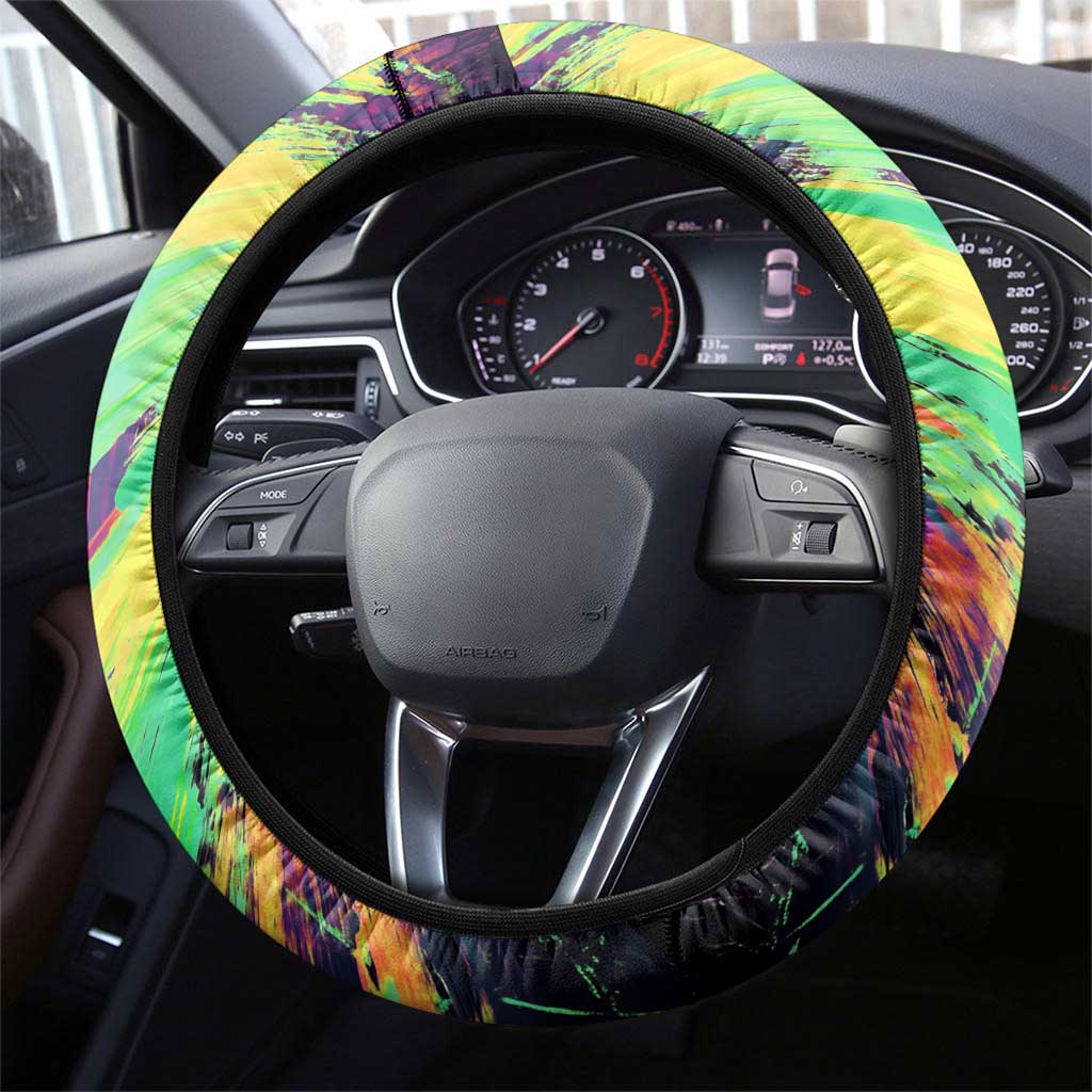 Naofumi The Rising of the Shield Hero Steering Wheel Cover with Dynamic Combat Pose and Energy Circles - The Mazicc