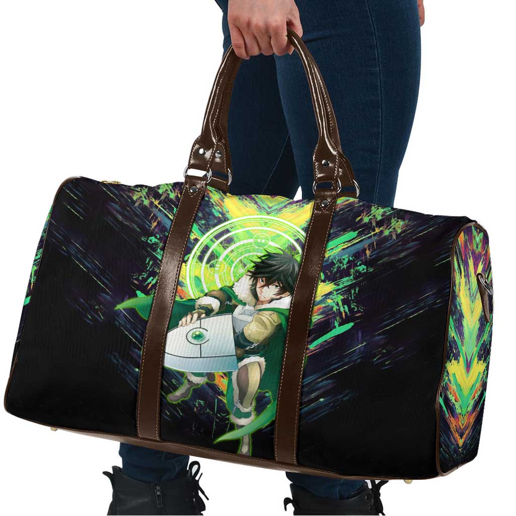 Naofumi The Rising of the Shield Hero Travel Bag with Dynamic Combat Pose and Energy Circles - The Mazicc