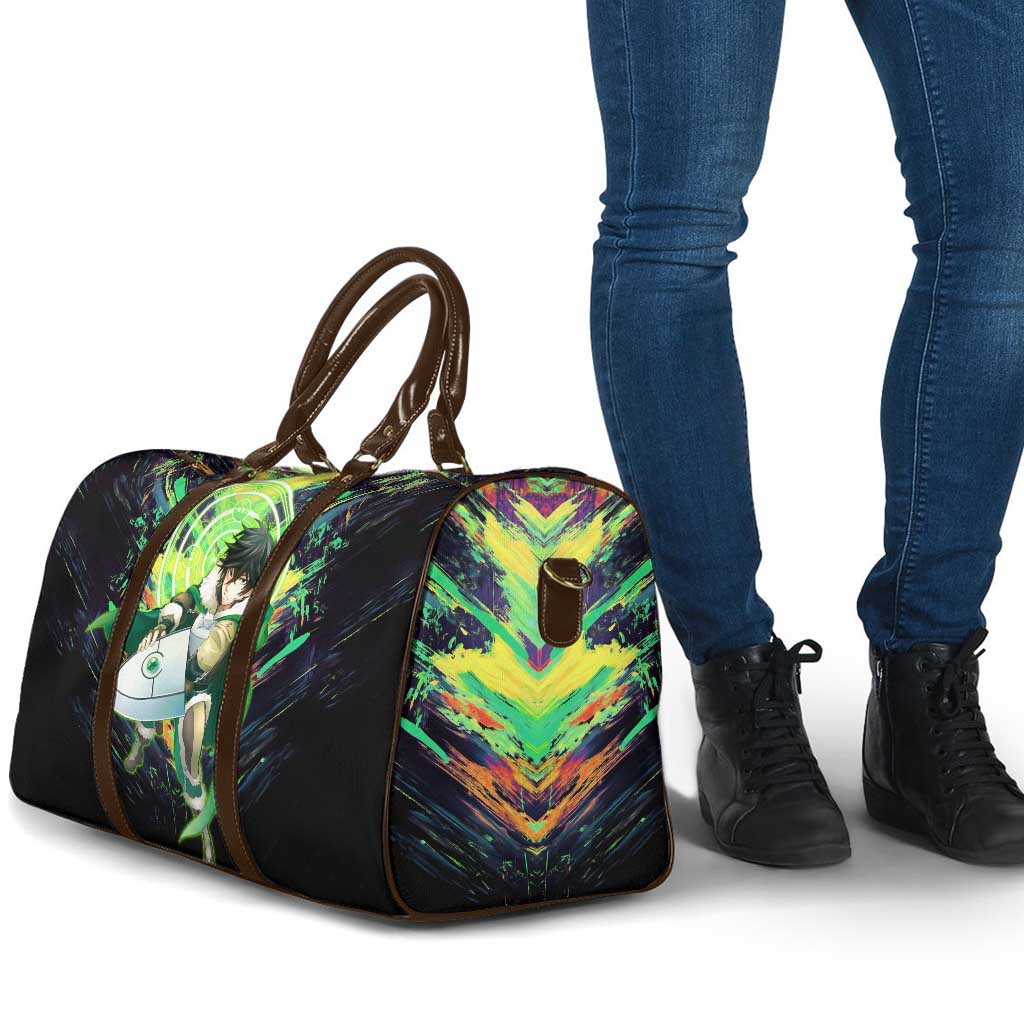 Naofumi The Rising of the Shield Hero Travel Bag with Dynamic Combat Pose and Energy Circles - The Mazicc