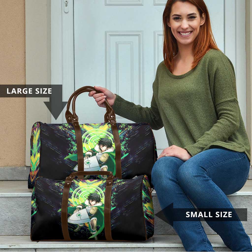 Naofumi The Rising of the Shield Hero Travel Bag with Dynamic Combat Pose and Energy Circles - The Mazicc
