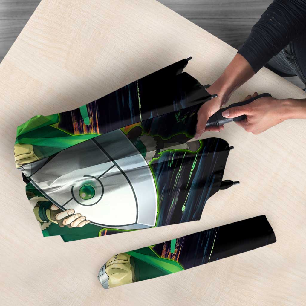 Naofumi The Rising of the Shield Hero Umbrella with Dynamic Combat Pose and Energy Circles - The Mazicc