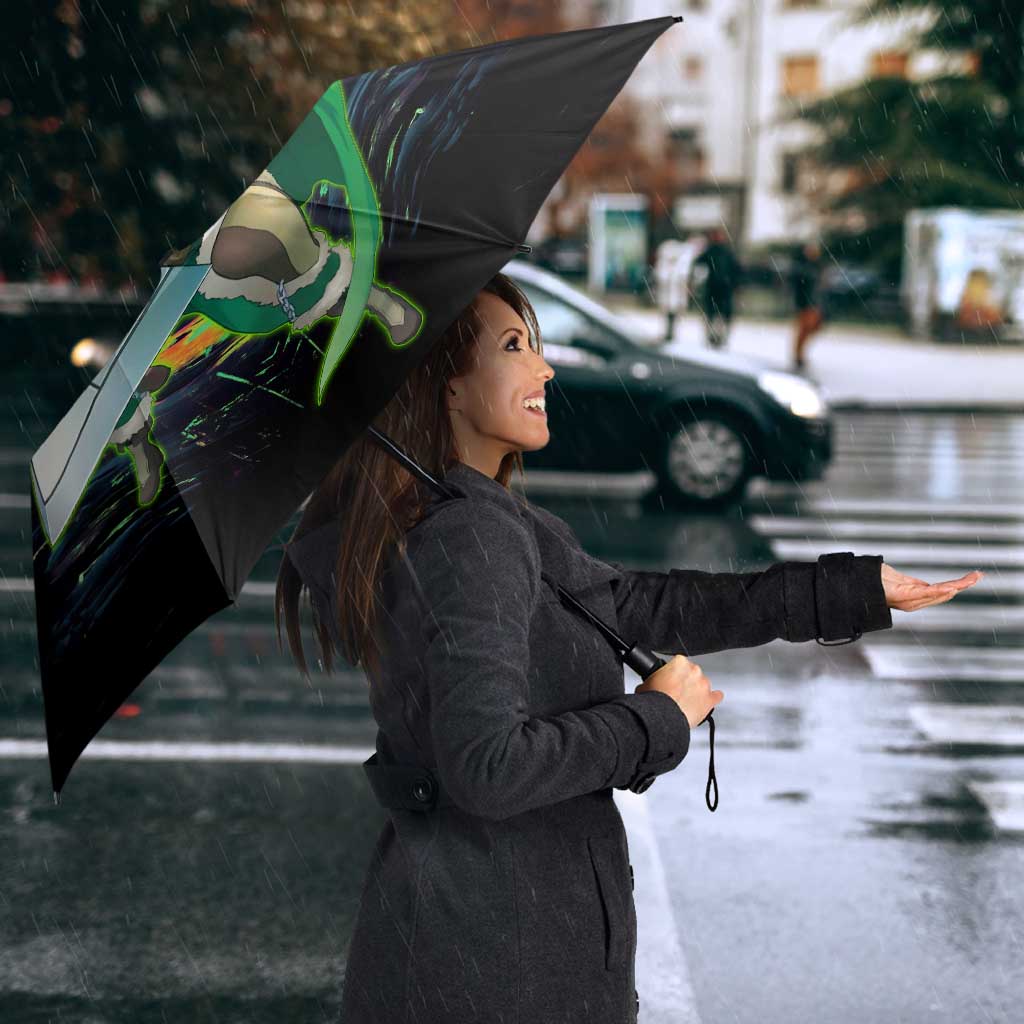 Naofumi The Rising of the Shield Hero Umbrella with Dynamic Combat Pose and Energy Circles - The Mazicc
