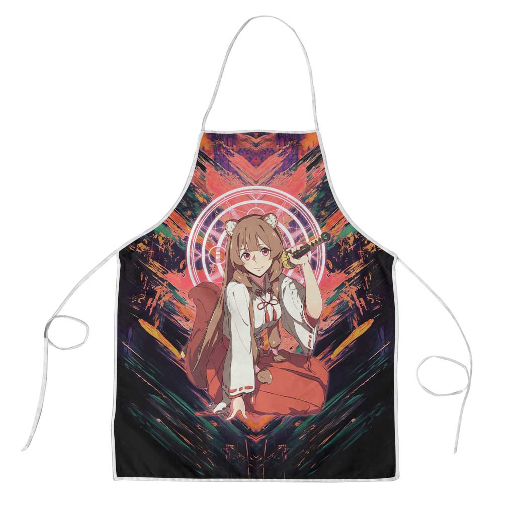 Raphtalia The Rising of the Shield Hero Apron with Magical Circle Effects and Energetic Battle Pose - The Mazicc
