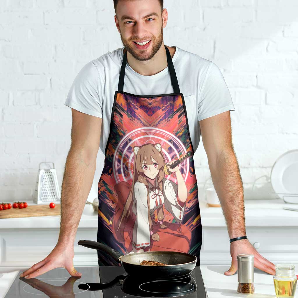 Raphtalia The Rising of the Shield Hero Apron with Magical Circle Effects and Energetic Battle Pose - The Mazicc