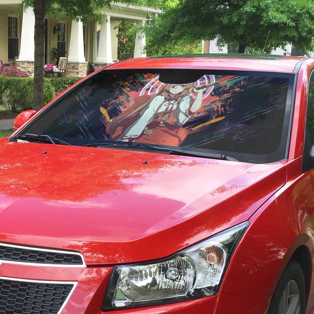 Raphtalia The Rising of the Shield Hero Auto Sun Shade with Magical Circle Effects and Energetic Battle Pose - The Mazicc