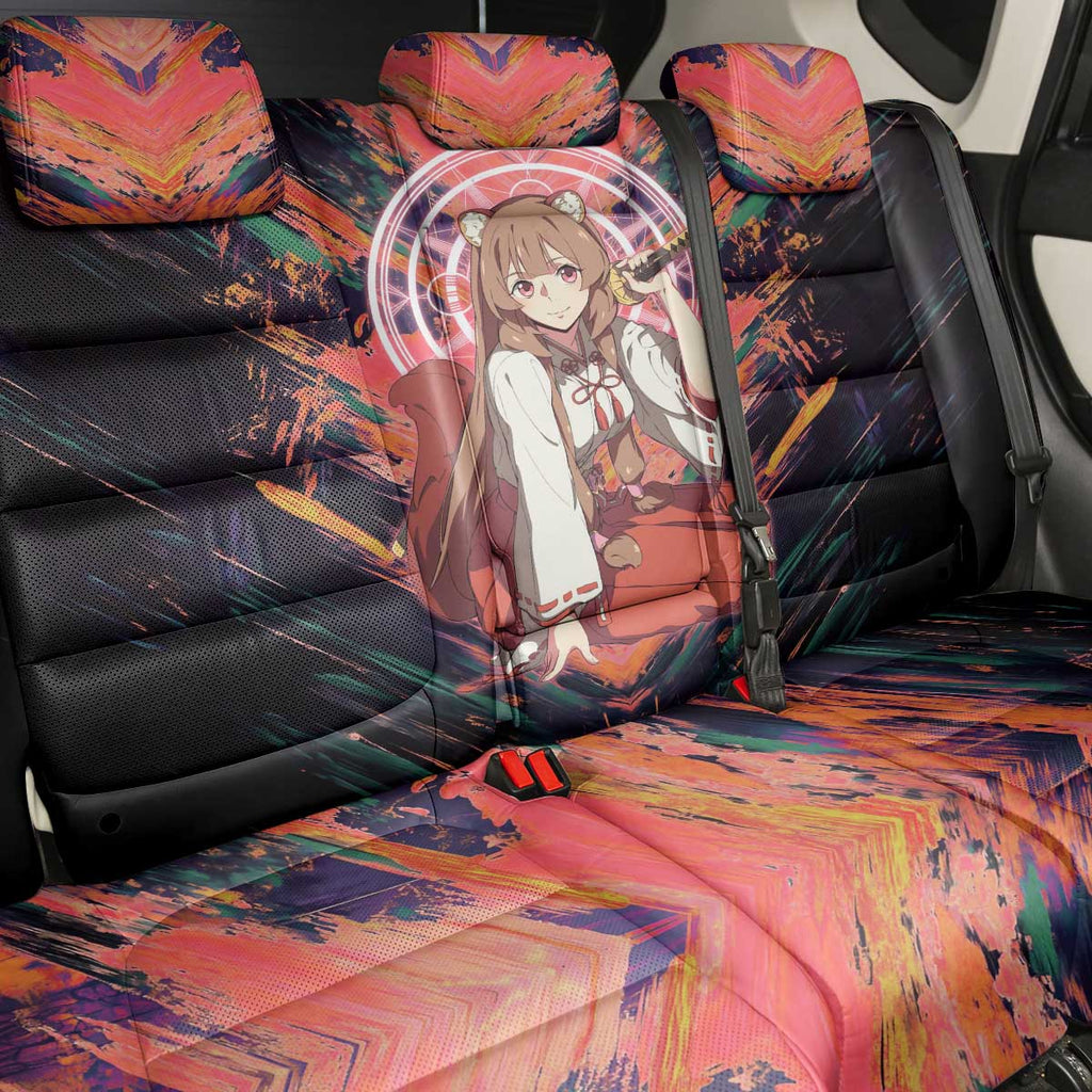 Raphtalia The Rising of the Shield Hero Back Car Seat Cover with Magical Circle Effects and Energetic Battle Pose - The Mazicc