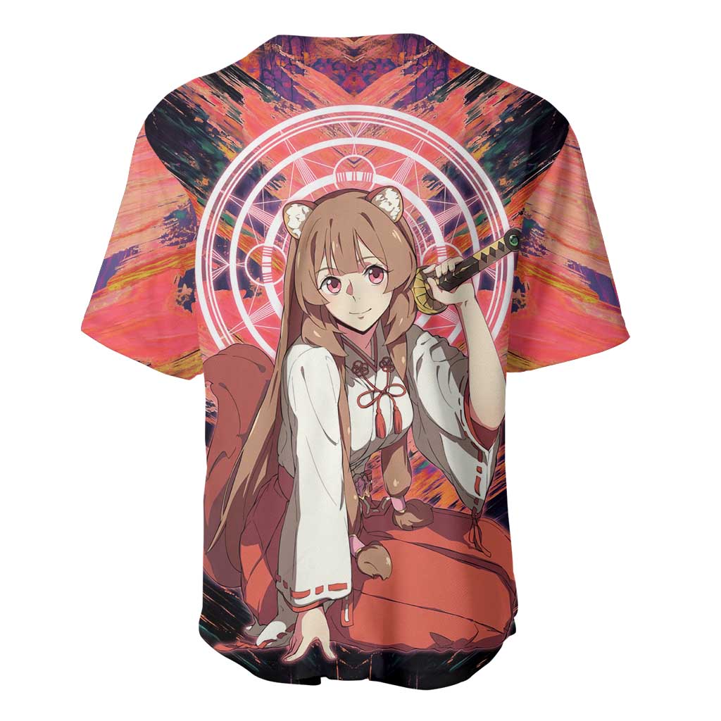 Raphtalia The Rising of the Shield Hero Baseball Jersey with Magical Circle Effects and Energetic Battle Pose - The Mazicc