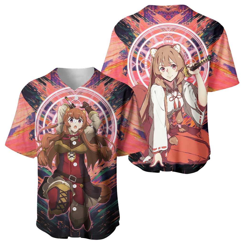 Raphtalia The Rising of the Shield Hero Baseball Jersey with Magical Circle Effects and Energetic Battle Pose - The Mazicc