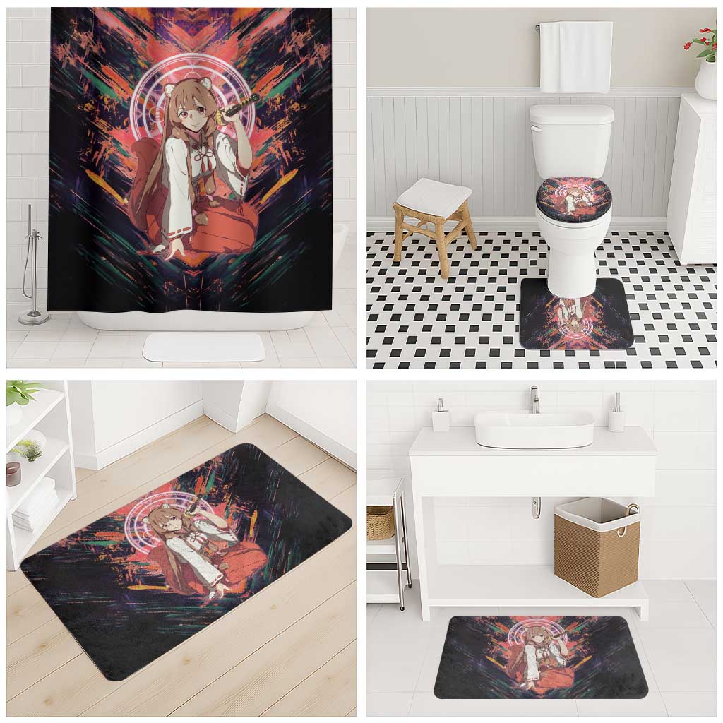 Raphtalia The Rising of the Shield Hero Bathroom Set with Magical Circle Effects and Energetic Battle Pose - The Mazicc