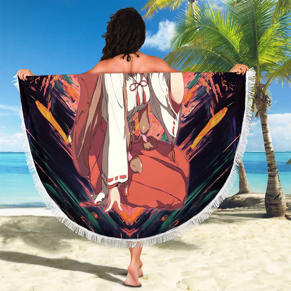 Raphtalia The Rising of the Shield Hero Beach Blanket with Magical Circle Effects and Energetic Battle Pose - The Mazicc