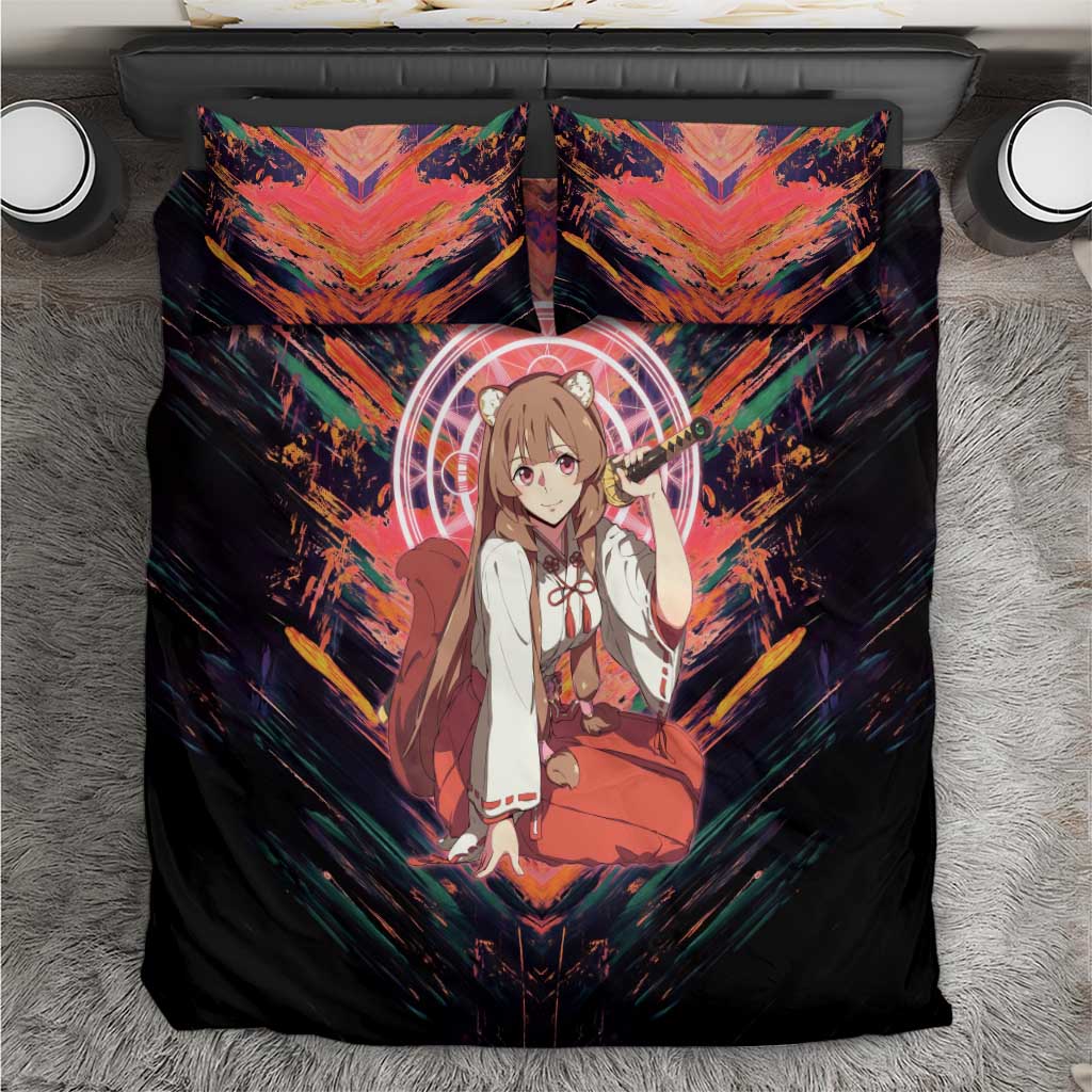 Raphtalia The Rising of the Shield Hero Bedding Set with Magical Circle Effects and Energetic Battle Pose - The Mazicc