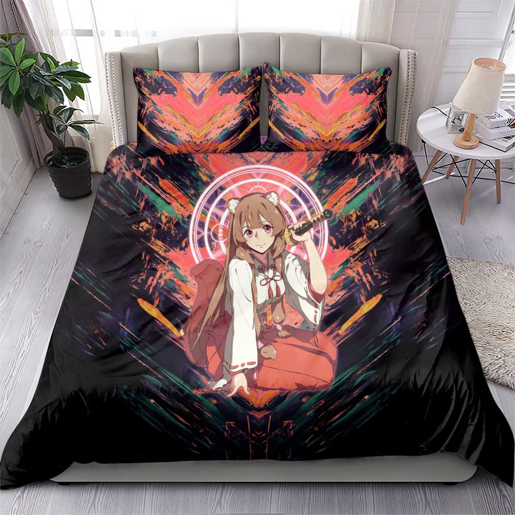 Raphtalia The Rising of the Shield Hero Bedding Set with Magical Circle Effects and Energetic Battle Pose - The Mazicc
