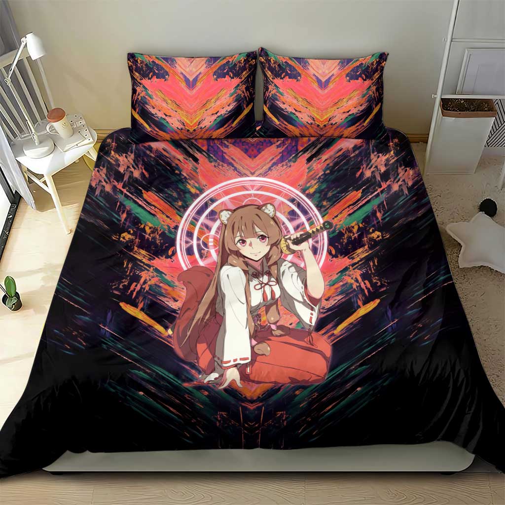 Raphtalia The Rising of the Shield Hero Bedding Set with Magical Circle Effects and Energetic Battle Pose - The Mazicc