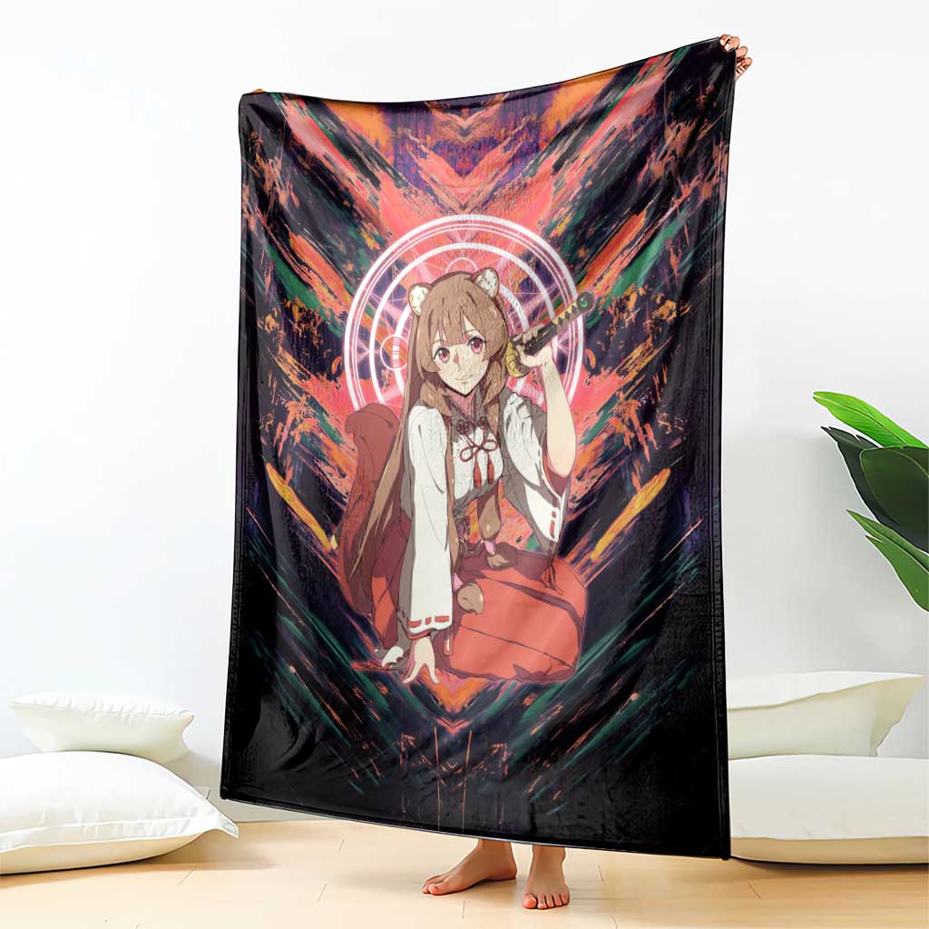 Raphtalia The Rising of the Shield Hero Blanket with Magical Circle Effects and Energetic Battle Pose - The Mazicc