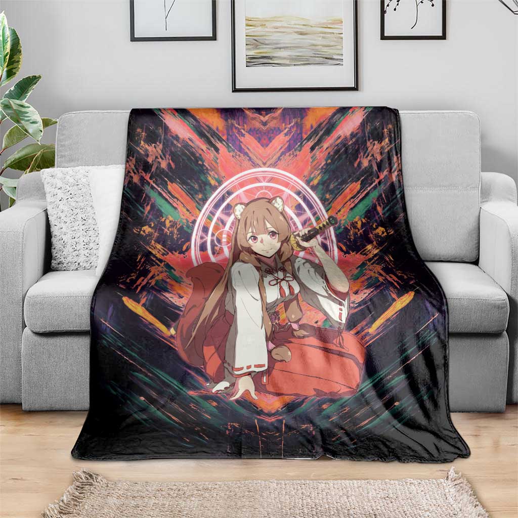 Raphtalia The Rising of the Shield Hero Blanket with Magical Circle Effects and Energetic Battle Pose - The Mazicc