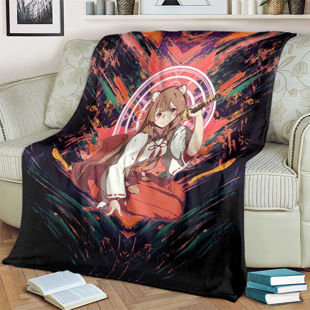 Raphtalia The Rising of the Shield Hero Blanket with Magical Circle Effects and Energetic Battle Pose - The Mazicc