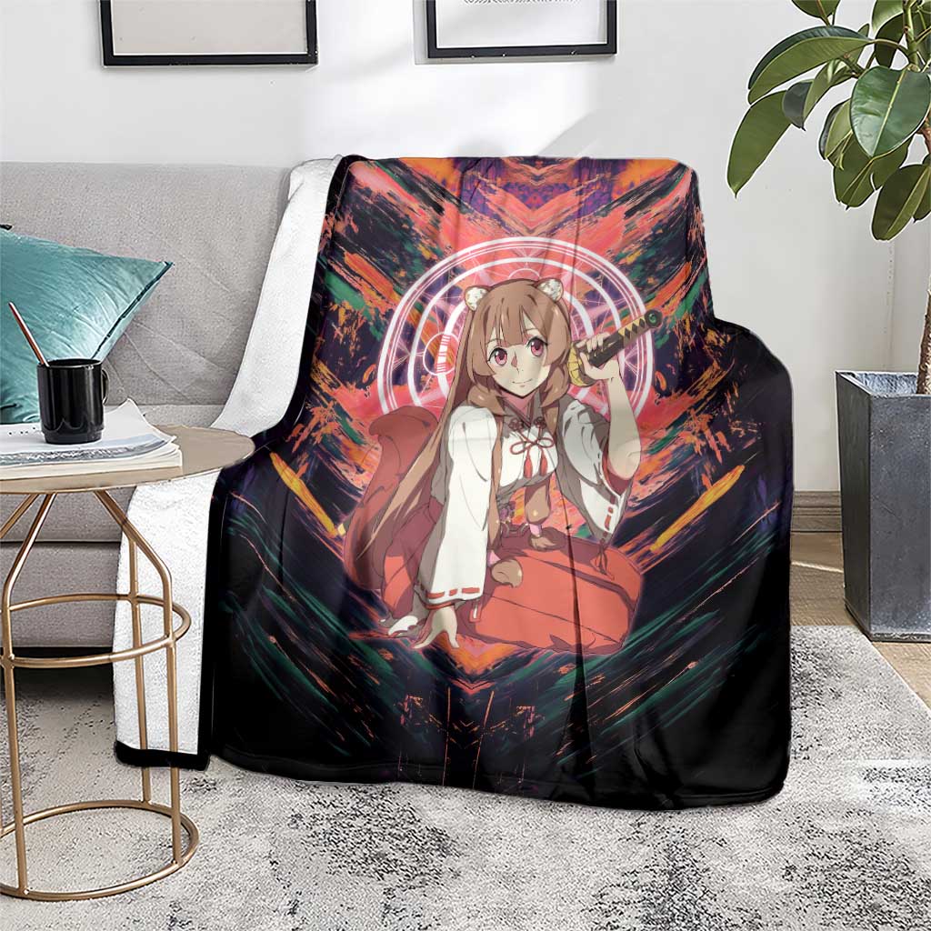 Raphtalia The Rising of the Shield Hero Blanket with Magical Circle Effects and Energetic Battle Pose - The Mazicc