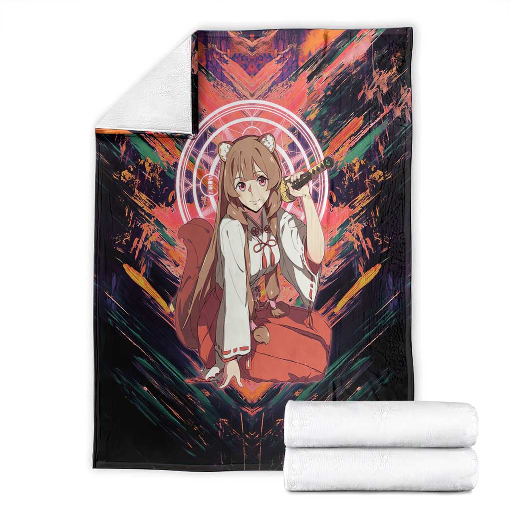Raphtalia The Rising of the Shield Hero Blanket with Magical Circle Effects and Energetic Battle Pose - The Mazicc