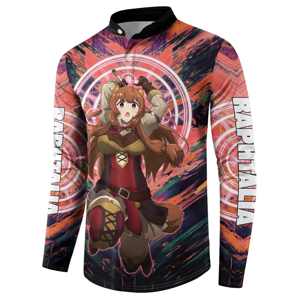 Raphtalia The Rising of the Shield Hero Button Sweatshirt with Magical Circle Effects and Energetic Battle Pose - The Mazicc