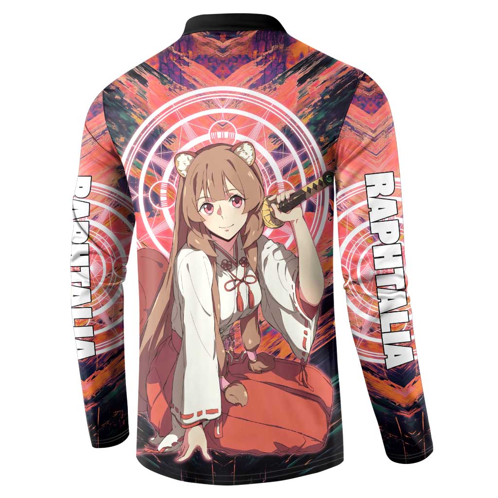 Raphtalia The Rising of the Shield Hero Button Sweatshirt with Magical Circle Effects and Energetic Battle Pose - The Mazicc