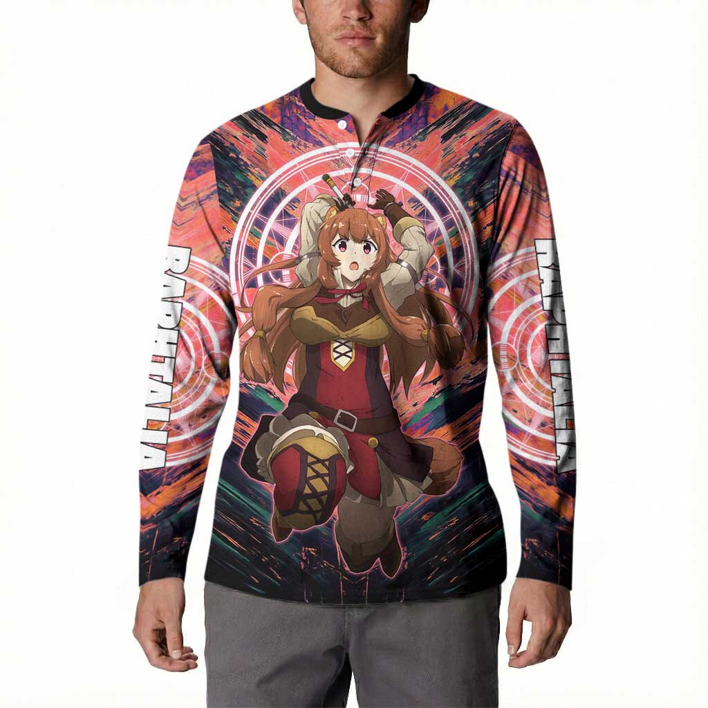 Raphtalia The Rising of the Shield Hero Button Sweatshirt with Magical Circle Effects and Energetic Battle Pose - The Mazicc