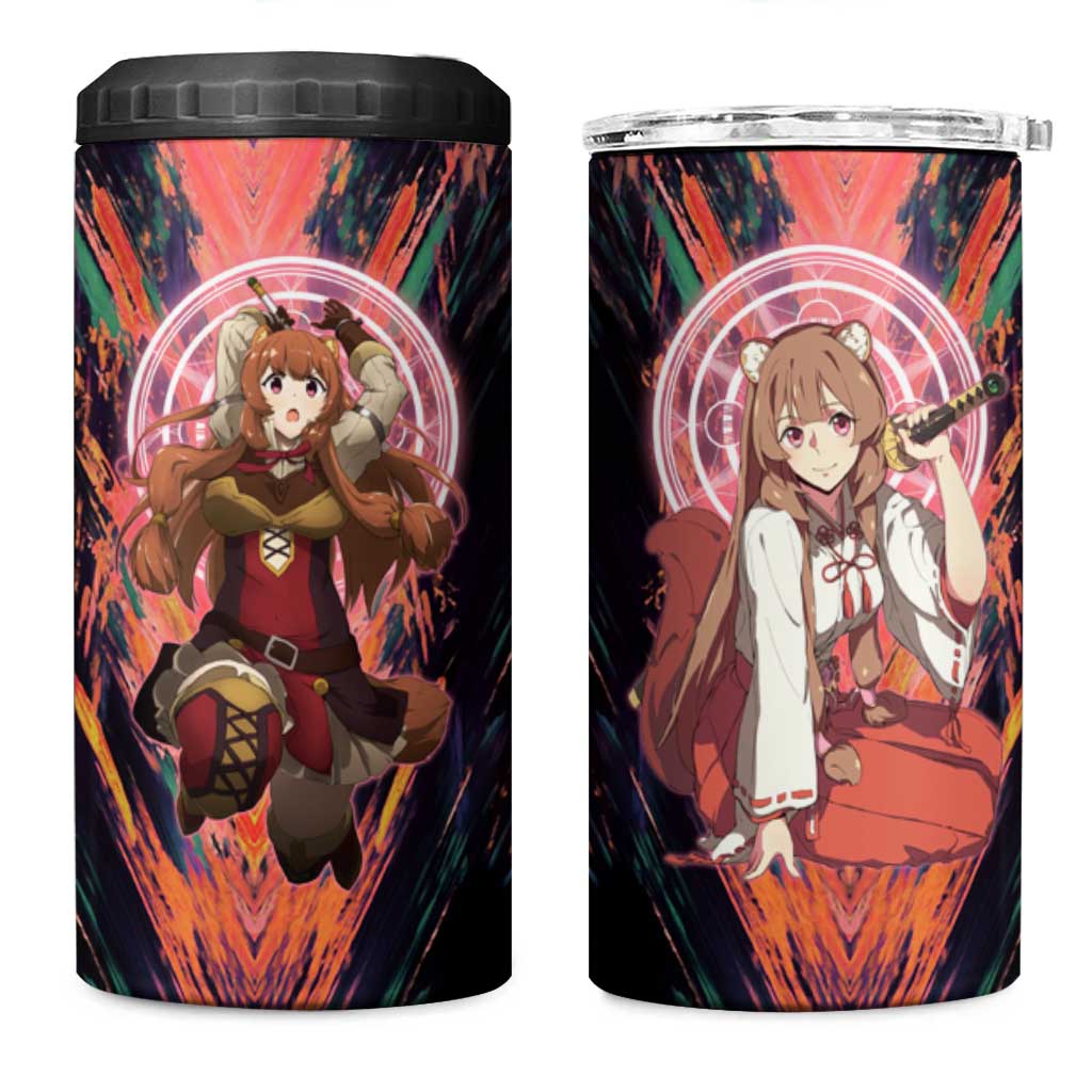 Raphtalia The Rising of the Shield Hero 4 in 1 Can Cooler Tumbler with Magical Circle Effects and Energetic Battle Pose - The Mazicc