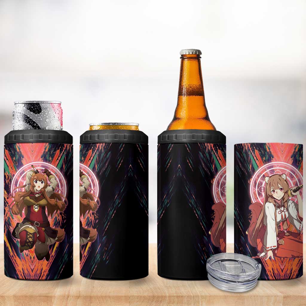 Raphtalia The Rising of the Shield Hero 4 in 1 Can Cooler Tumbler with Magical Circle Effects and Energetic Battle Pose - The Mazicc