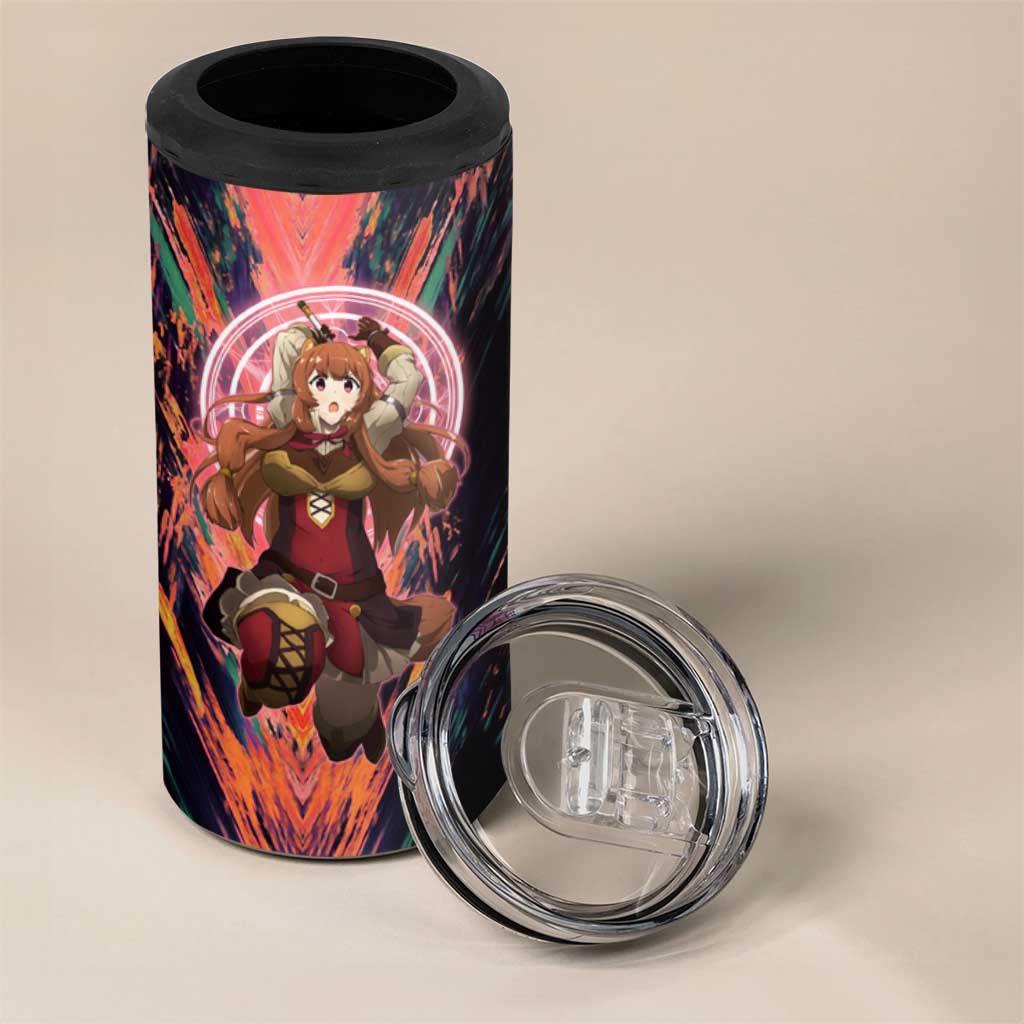 Raphtalia The Rising of the Shield Hero 4 in 1 Can Cooler Tumbler with Magical Circle Effects and Energetic Battle Pose - The Mazicc